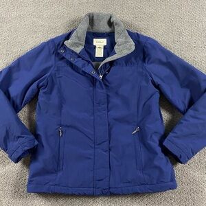 L.L. Bean Blue spring Jacket with Gray Interior